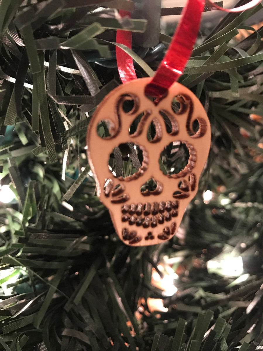 Skull Snowflake Christmas Ornament Acrylic Holiday Halloween – Art of Will  Pigg