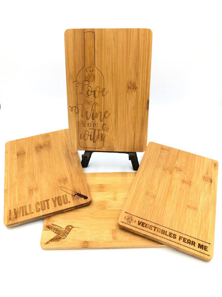 Bamboo Cutting Board / Wine and Cheese Tray - Family
