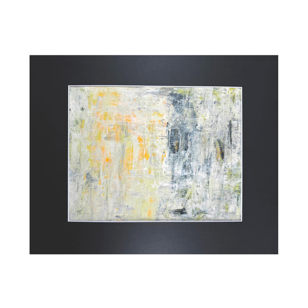 Original Painting: Apricot, Licorice, & Lime. Abstract Hand Painted on Bristol Paper (UNFRAMED), Mixed Media Contemporary Art Piece