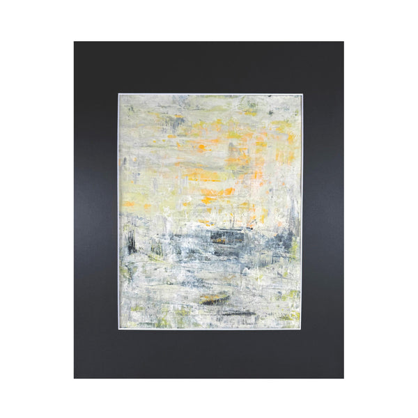 Original Painting: Apricot, Licorice, & Lime. Abstract Hand Painted on Bristol Paper (UNFRAMED), Mixed Media Contemporary Art Piece