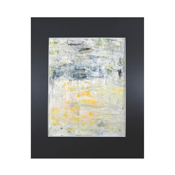 Original Painting: Apricot, Licorice, & Lime. Abstract Hand Painted on Bristol Paper (UNFRAMED), Mixed Media Contemporary Art Piece