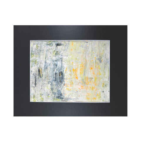 Original Painting: Apricot, Licorice, & Lime. Abstract Hand Painted on Bristol Paper (UNFRAMED), Mixed Media Contemporary Art Piece