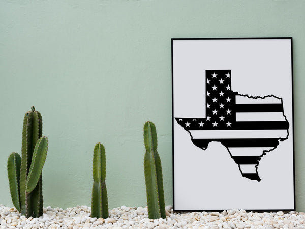 Texas America SVG, State of Texas with American Flag Clip Art - INSTANT Digital Download