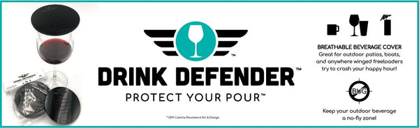 DRINK DEFENDER (TM) - Wine, Beer, Cocktail, and Beverage Cover Ad