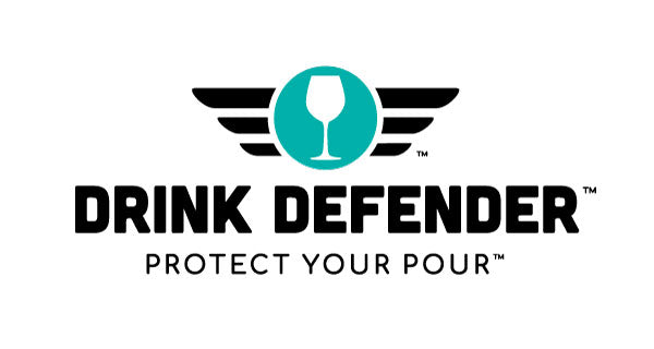 DRINK DEFENDER (TM) Logo - Wine, Beer, Cocktail, and Beverage Cover