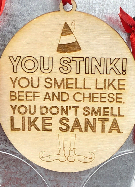 Christmas Buddy The Elf Movie Quote Ornaments, Wood and Acrylic