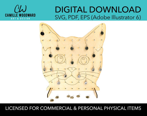 Product Display Stand, Cat Face - INSTANT Digital Download