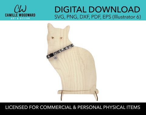 Cat SVG, Retail Display SVG - Digital Download for Laser Cutters