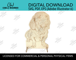 Dachshund Dog Pet Display Stand, SVG, EPS - INSTANT Digital Download