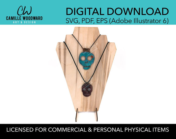 Necklace Display Stand, Deco Bust - INSTANT Digital Download