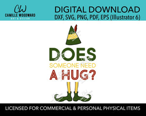 Christmas Buddy The Elf Someone Needs A Hug Movie Quote, SVG, EPS, PNG - Sublimation Digital