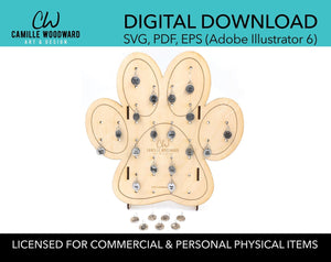 Product Display Stand, Paw Print - INSTANT Digital Download