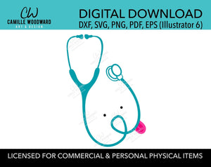 Vet Tech Puppy Stethoscope SVG, Veterinarian - Digital Download