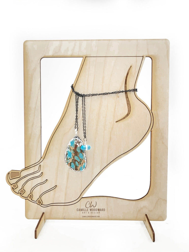 Ankle Bracelet Foot Jewelry Display SVG Digital Download Laser