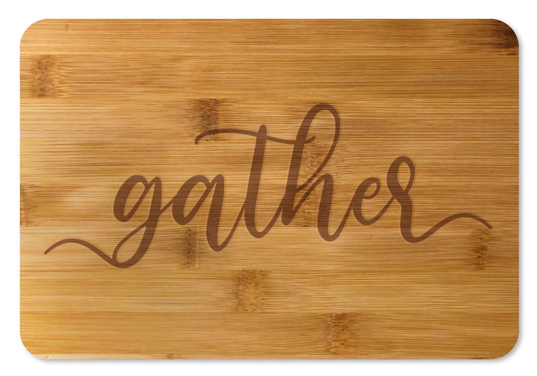 Bamboo Cutting Board / Wine and Cheese Tray - Gather