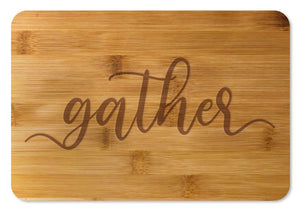 Bamboo Cutting Board / Wine and Cheese Tray - Gather
