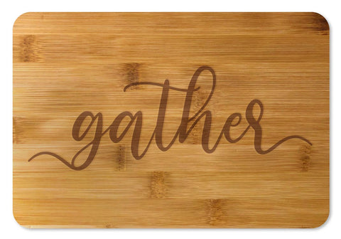 Bamboo Cutting Board / Wine and Cheese Tray - Gather