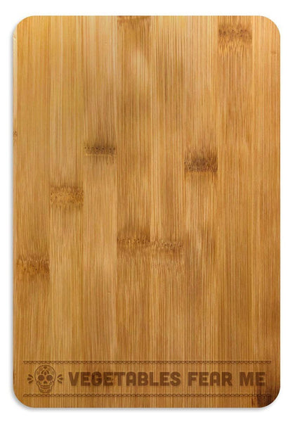 Bamboo Cutting Board / Wine and Cheese Tray - Vegetables Fear Me