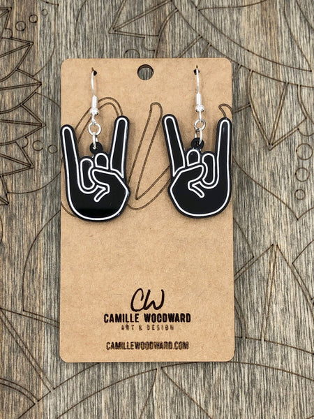 Rock N Roll Hands Earrings