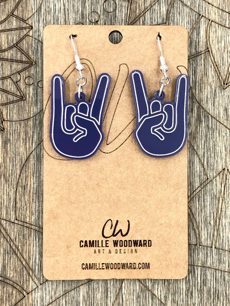 Rock N Roll Hands Earrings