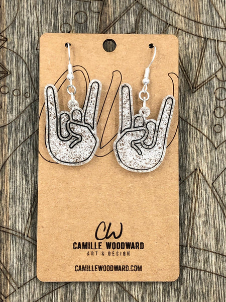 Rock N Roll Hands Earrings