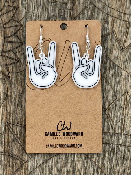 Rock N Roll Hands Earrings