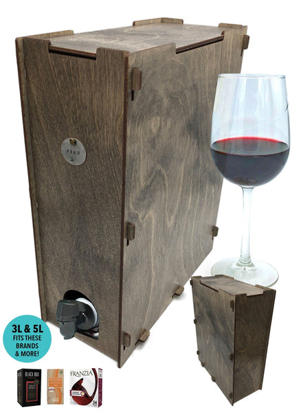 Box Wine Cover Wood - 3L + 5L Bota Box, Black Box, Franzia, & More