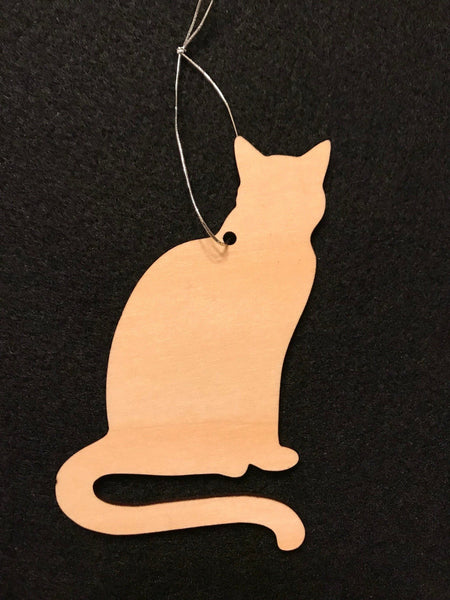Cat Meow Funny Christmas Ornament Laser Wood