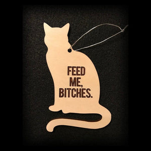 Cat "Feed Me" Ornament