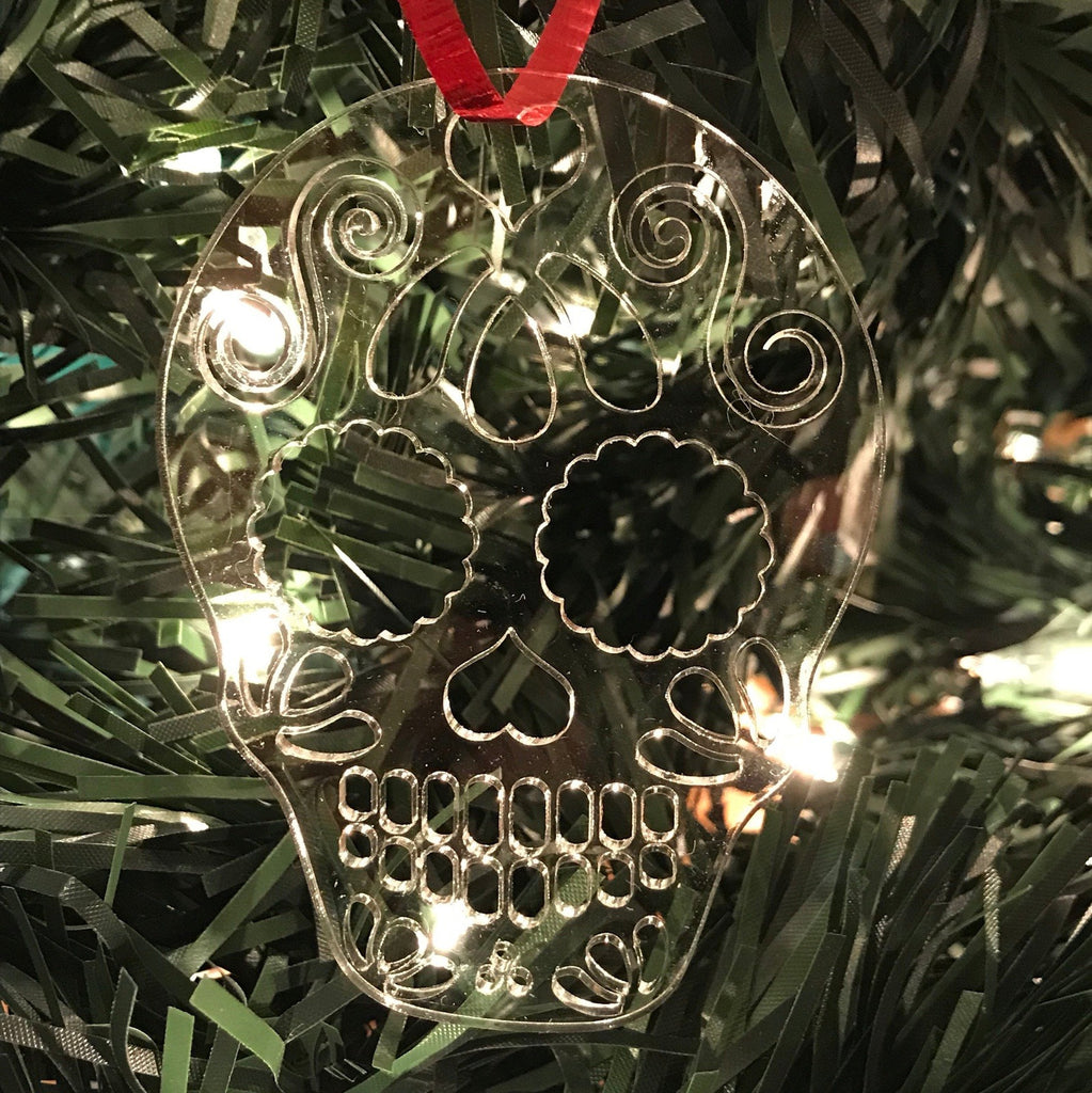 Skull Snowflake Christmas Ornament Acrylic Holiday Halloween – Art of Will  Pigg