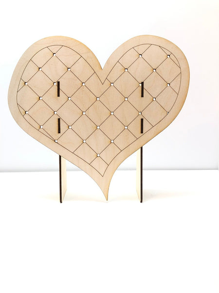 Earring Display Stand, Whimsical Heart - INSTANT Digital Download