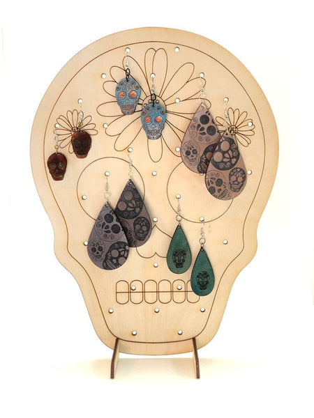 Earring Display Stand, Sugar Skull - INSTANT Digital Download