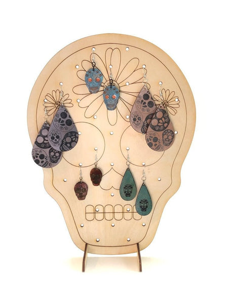 Earring Display Stand, Sugar Skull - INSTANT Digital Download