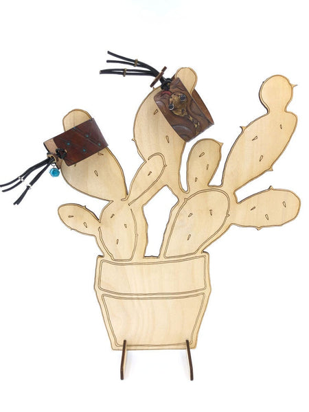 Earring and Jewelry Display Stand, Prickly Pear Cactus - INSTANT Digital Download