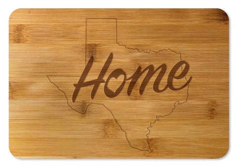 Bamboo Cutting Board / Wine and Cheese Tray - Texas Home