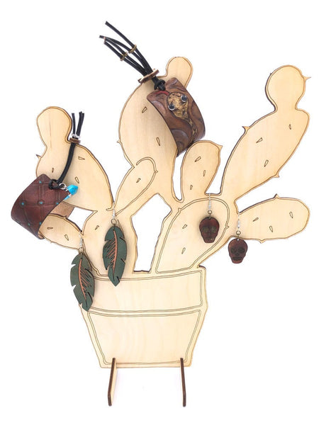 Earring and Jewelry Display Stand, Prickly Pear Cactus - INSTANT Digital Download