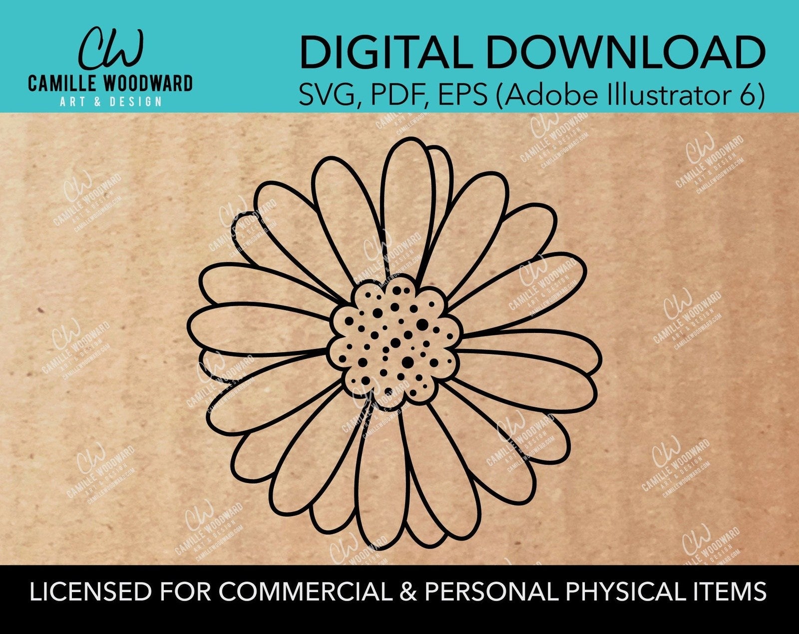 Daisy Flower, SVG - INSTANT Digital Download