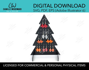 Earring Display Stand, Christmas Tree - INSTANT Digital Download