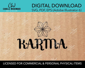 Karma, SVG - INSTANT Digital Download