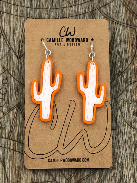 Cactus Acrylic Earrings