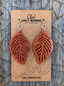 Leaf Acrylic Earrings