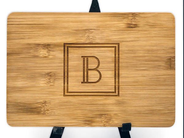 Monogram Cutting Board Personalized / Wine and Cheese Tray - His or Her