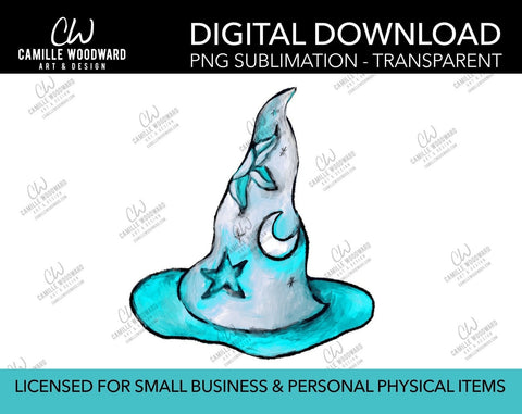 Magic Hat Celestial Aqua, PNG - Sublimation Digital Download