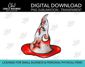Magic Hat Celestial Red, PNG - Sublimation Digital Download