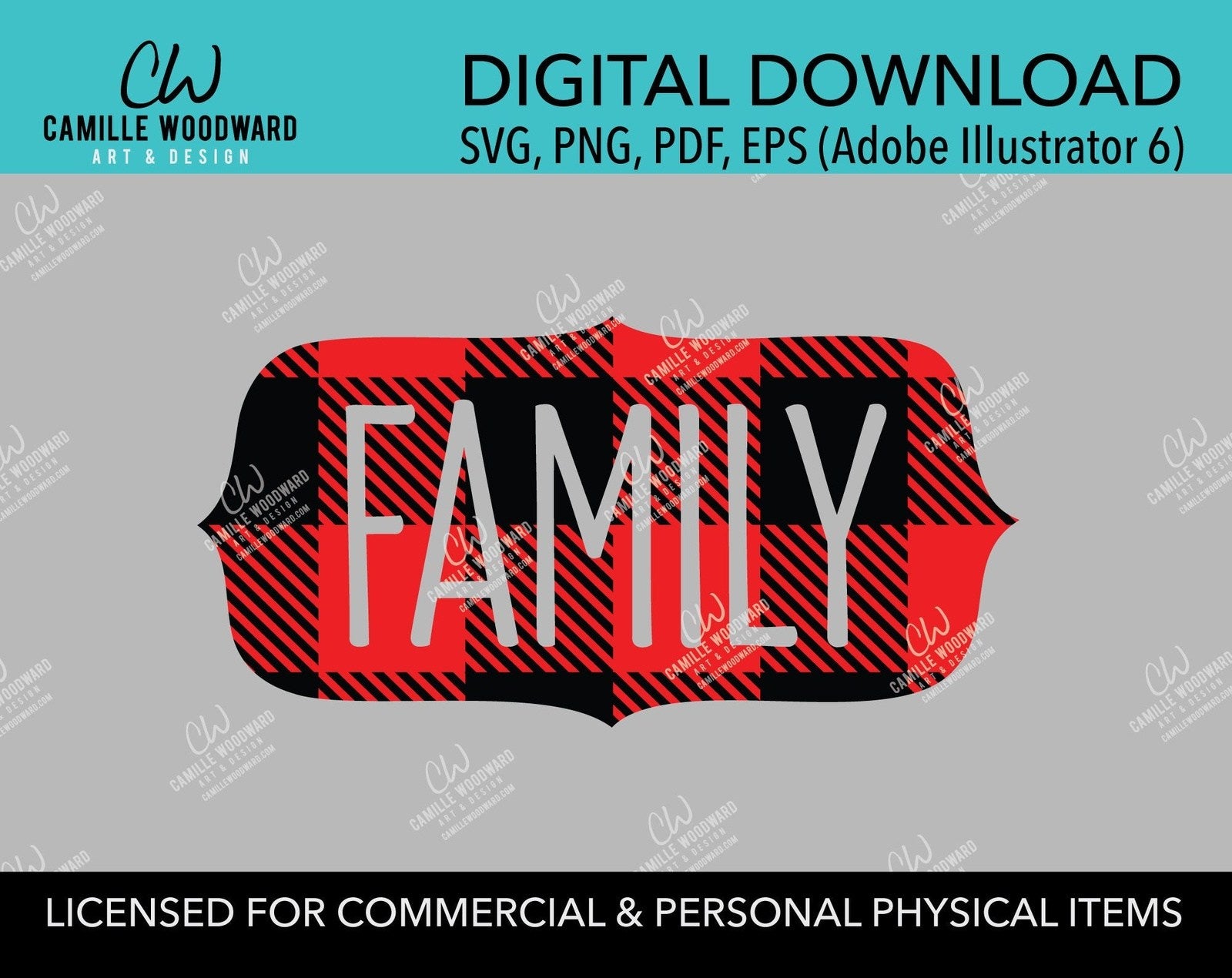 Buffalo Plaid Family Red Black No Outline, SVG, EPS, PNG - Sublimation Digital Download Transparent