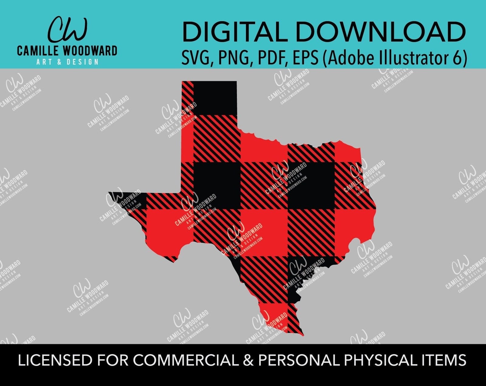 Buffalo Plaid Texas Red Black No Outline, SVG, EPS, PNG - Sublimation Digital Download Transparent
