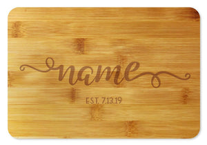Bamboo Cutting Board / Wine and Cheese Tray - Personalized