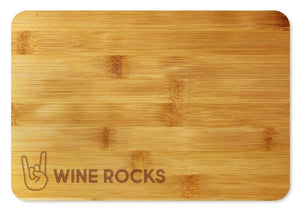 Bamboo Cutting Board / Wine and Cheese Tray - Wine Rocks