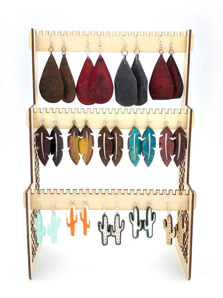 Earring Display Organizer, 3-Tier Stand - INSTANT Digital Download