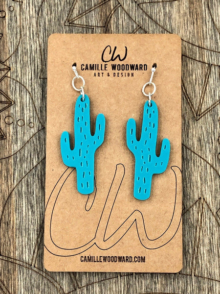 Cactus Acrylic Earrings